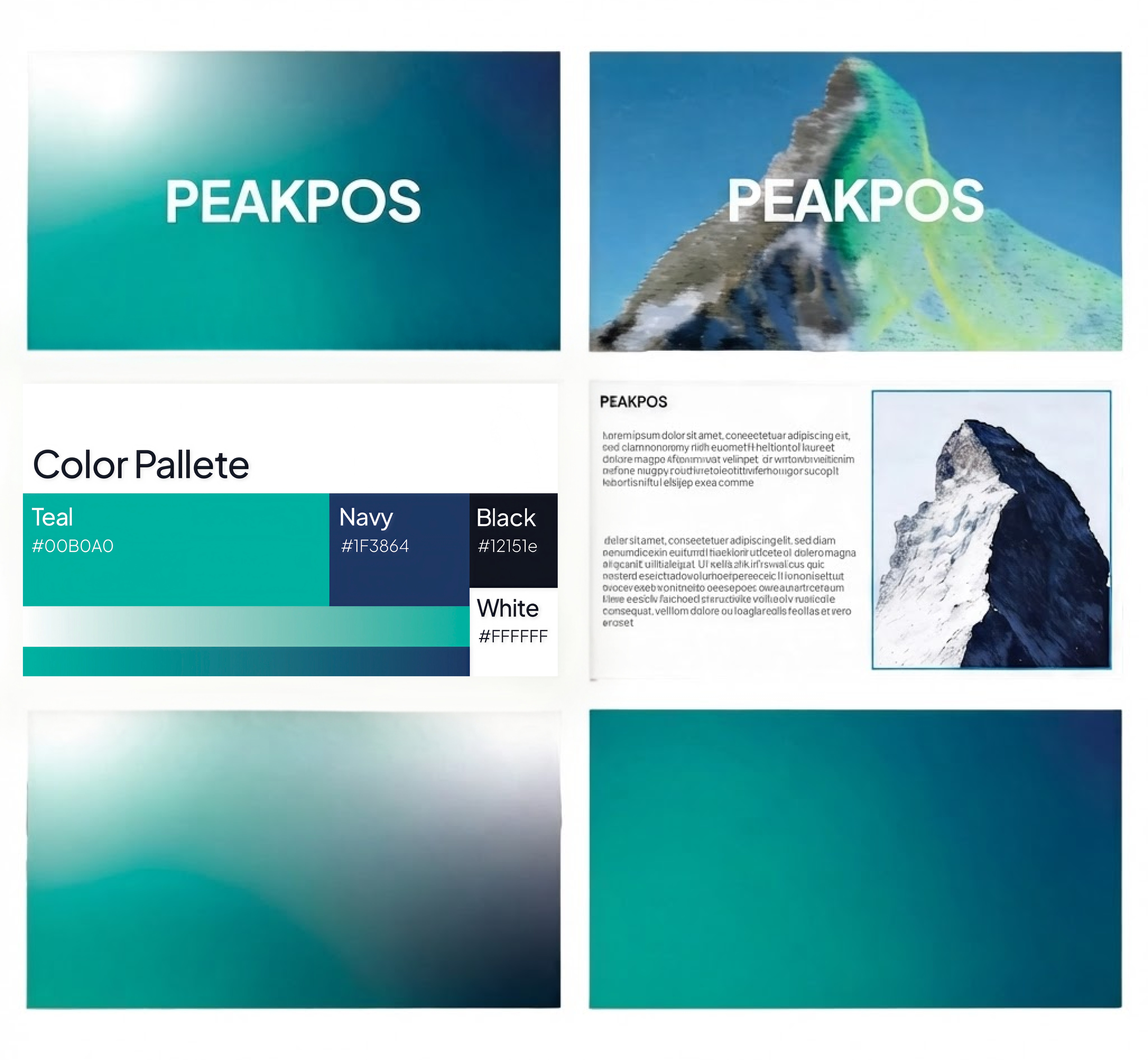 PeakPOS brand canon — color tokens, logo, and type system